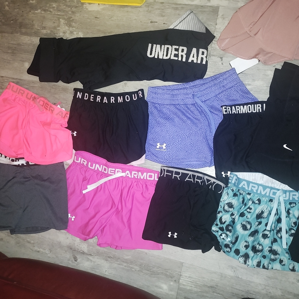 Under Armour Kids' Shorts - Black, Pink, Blue - Picture 2 of 7